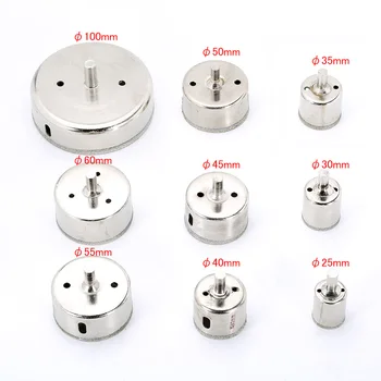 

Diamond Drill Bit Set 25-100mm Diamond Tools Hole Saw Use for Glass, Marble, Tile or Granite XHC88