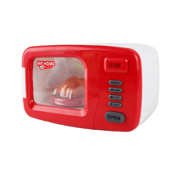 

Electronic Mini Microwave Oven Simulated Mini Home Appliances Toys Electric Pretend Play Toy Girl Gifts Kitchen Play Toys