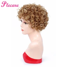 Plecare 2 Color Synthetic Wig Short Curly Pruiken Wigs With Bangs For Women Blonde Black Brown Natural Hair Full Wigs Hairstyles Plecare 2 Color Synthetic Wig Short Curly Pruiken Wigs With Bangs For Women Blonde Black Brown Natural Hair Full Wigs Hairstyles