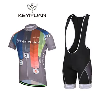 

2018 men KEYIYUAN Leaderboard cycling clothing cycling Jersey Jersey Probike upper garment cycling jacket set