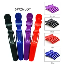 6 шт./лот, профессиональный зажим для волос аллигатора для женщин, пластиковые булавки шпильки, заколки для волос с бантом G0303