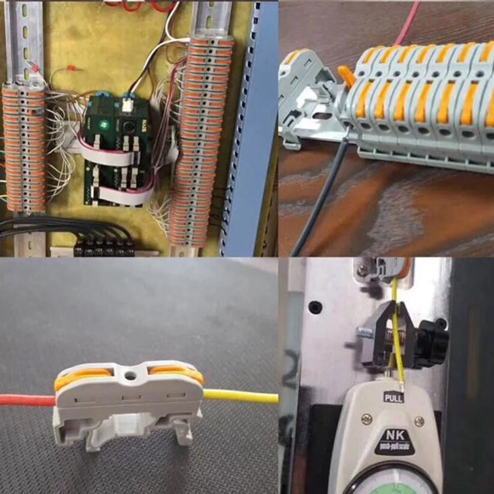 1-pin Тип рельса клеммный блок Универсальный компактный провод Проводка Проводник бесвинтовой полые сопряжение клеммный блок разъем