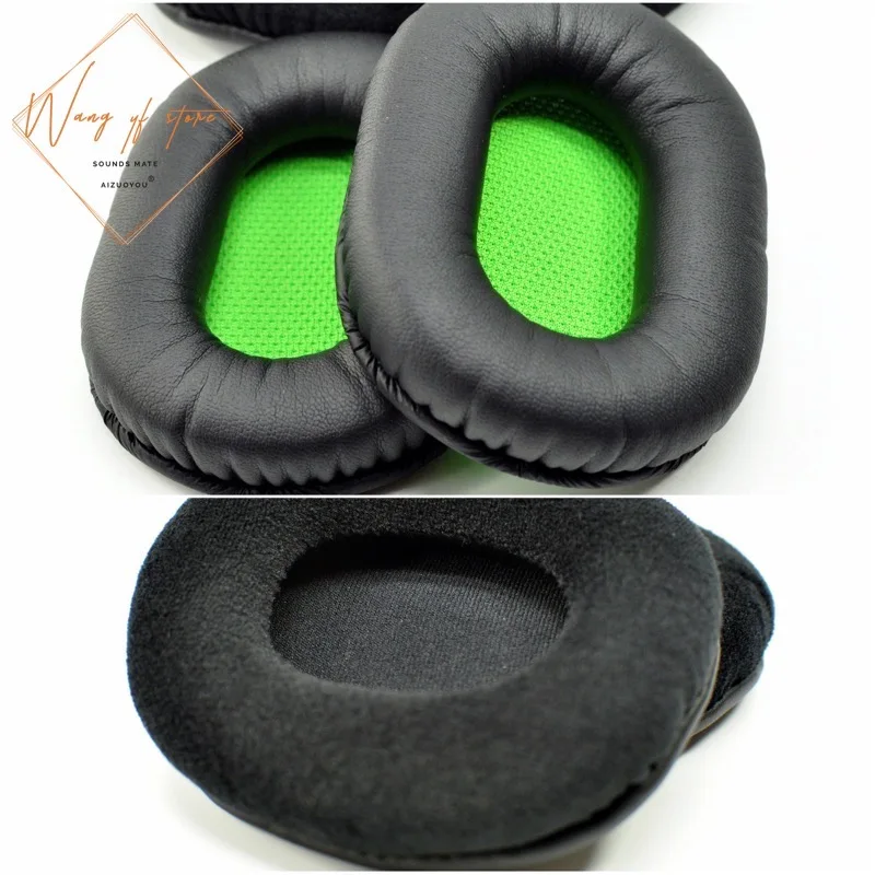 

Replacement Cushion Ear Pads For Razer Blackshark Stereo Gaming Headset Headphone Leather and Velour Velvet Version