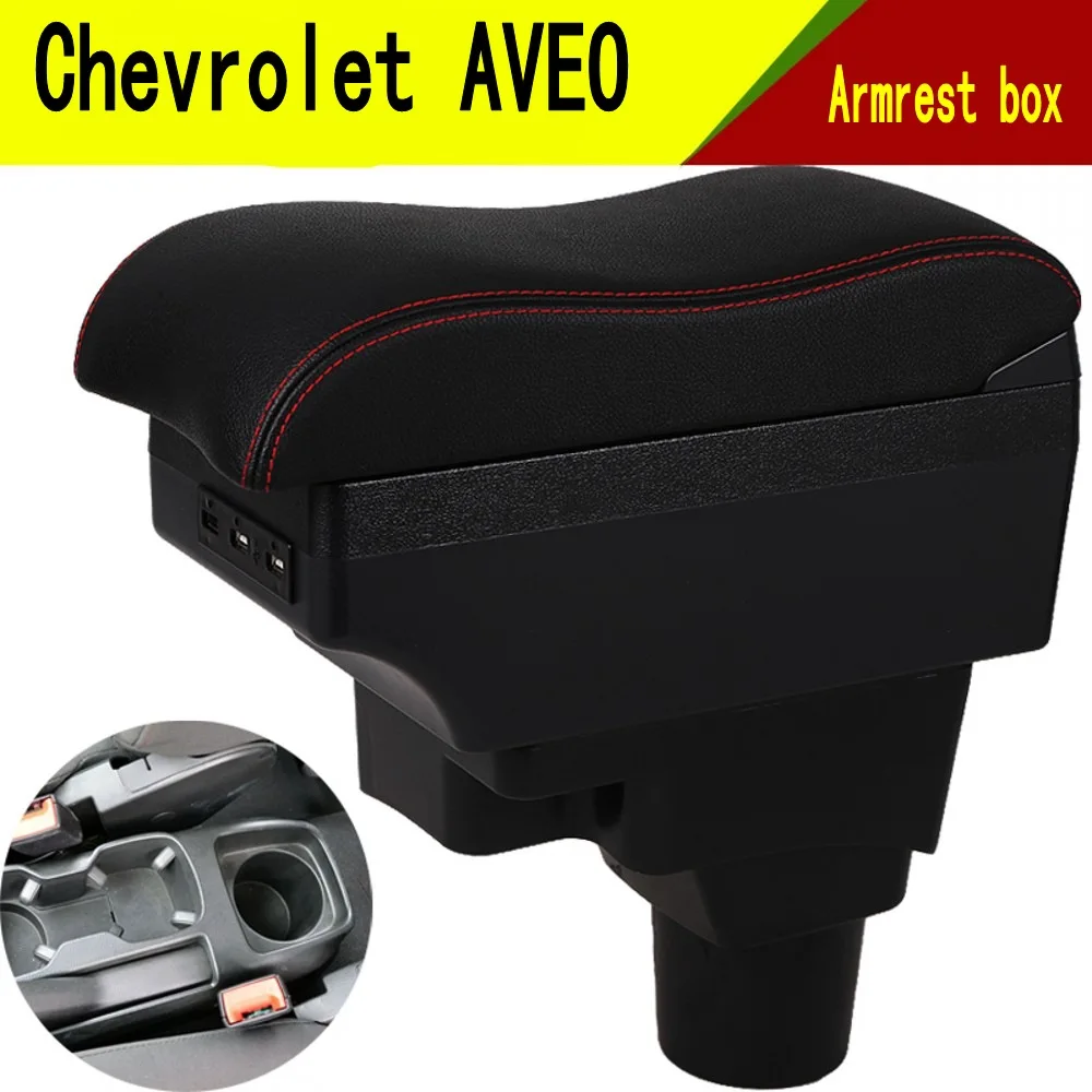 

For Chevrolet Aveo Sonic Lova T250 T300 armrest box central Store content Storage box cup holder car-styling accessories