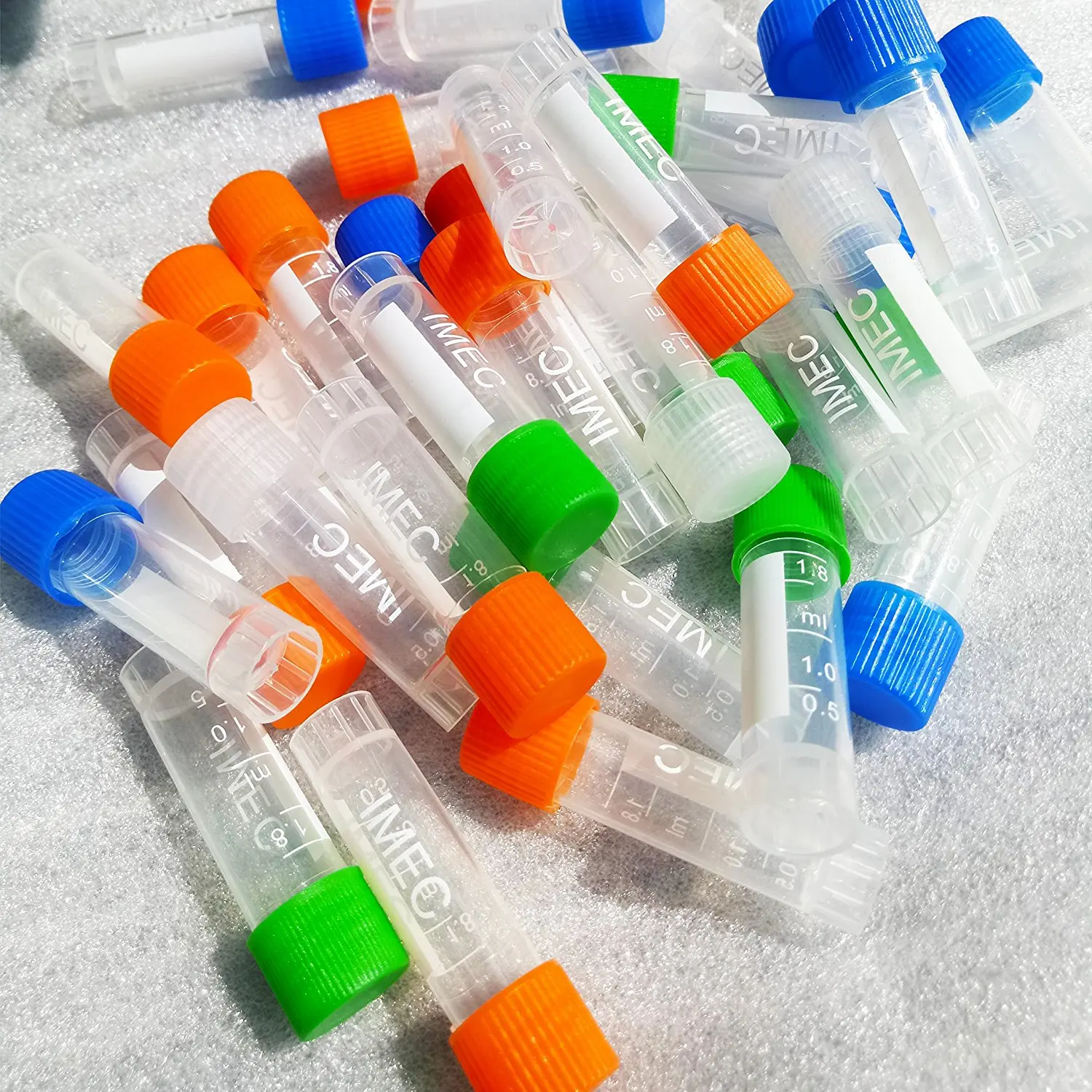 Plastic Test Tube Centrifuge tube 1.8ml Lab Tubes ( Various colors available ) (Orange)