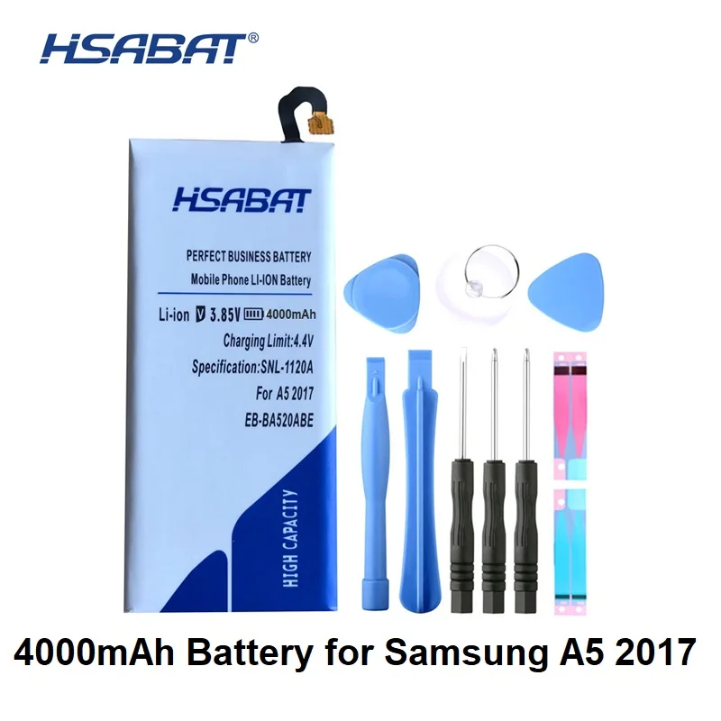 

HSABAT 4000mAh EB-BA520ABE Battery for Samsung A5 2017 SM-A520F SM-A520F/DS SM-A520K SM-A520L SM-A520S