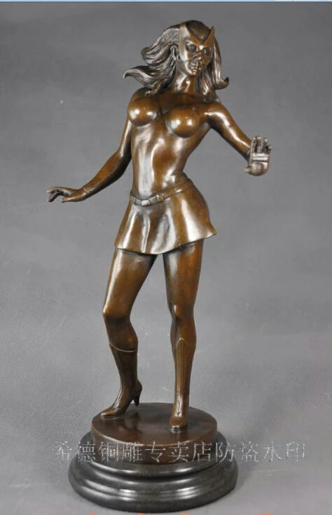 

Art Deco Sculpture Wear Mask Woman Bronze Statue