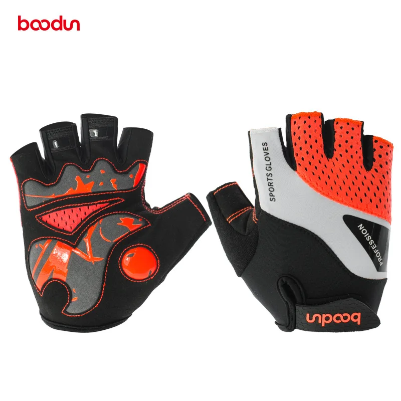 Boodun перчатки для езды на велосипеде Половина пальца летние дышащие MTB горный велосипед Спортивные Перчатки для фитнеса для мужчин и женщин Велосипедное снаряжение - Цвет: 2171024 NO 03
