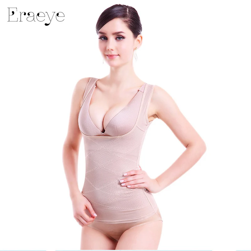 ERAEYE Women Sexy Siamese Bodysuit Thin Waist Slimming Corset Postpartum High Elastic Shapewear Body Shapers