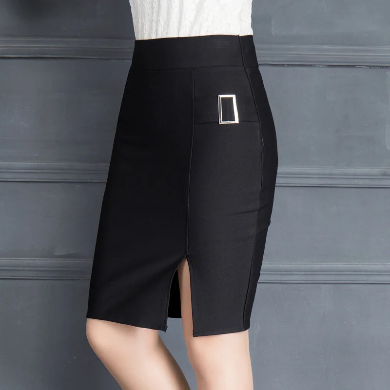 

2019 Spring New Women Office Skirt Fashion Casual Slim Sexy Package Hip Pencil Skirt Plus Size Black High Waist Mini Skirt