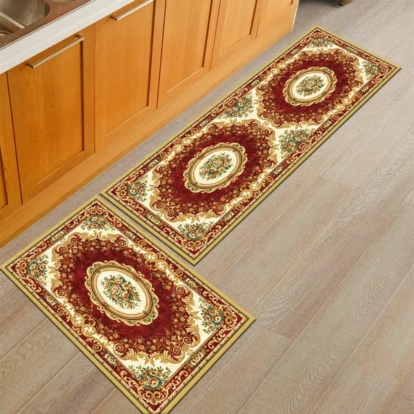 European Style Floral Printed 3D Rugs Anti-Slip Area Door Mats for Kitchen Living Room Bedroom Carpets Elegant Floor Rugs Mats - Цвет: Design No.7