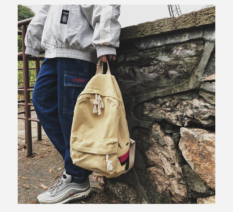 Menghuo Vintage Canvas Women Backpack Fashion Travel Backpack for Teenager Girls Student School Bag Casual Rucksack Female 2019_30