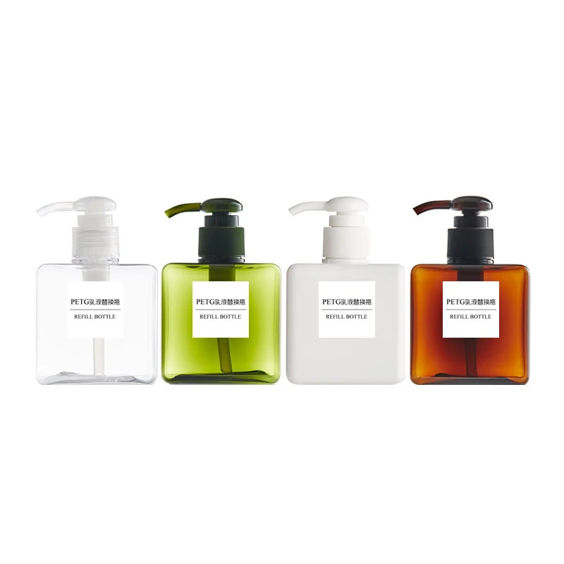 

Portable 250ml Shampoo Lotion Refillable Bottles Home Use Big Capacity Refillable Pump Bottles Plastic Shampoo Lotion Bottling