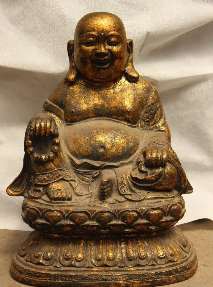 20 Тибет Buddhsim классическая бронза Медь храм Майтрейя счастлив статуя Будды