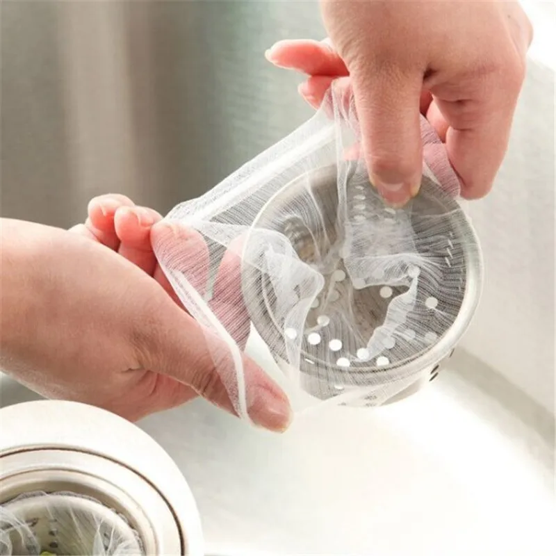 Mesh Filter Bag Net Strainer Reusable New Kitchen Bathroom Shower Drain