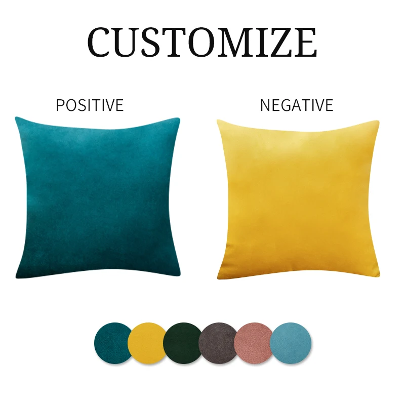 

DIY Throw Pillows Velvet Cushion Cover For Living Room Sofa 45*45 Customized Cushions Home Nordic Decorative Housse De Coussin