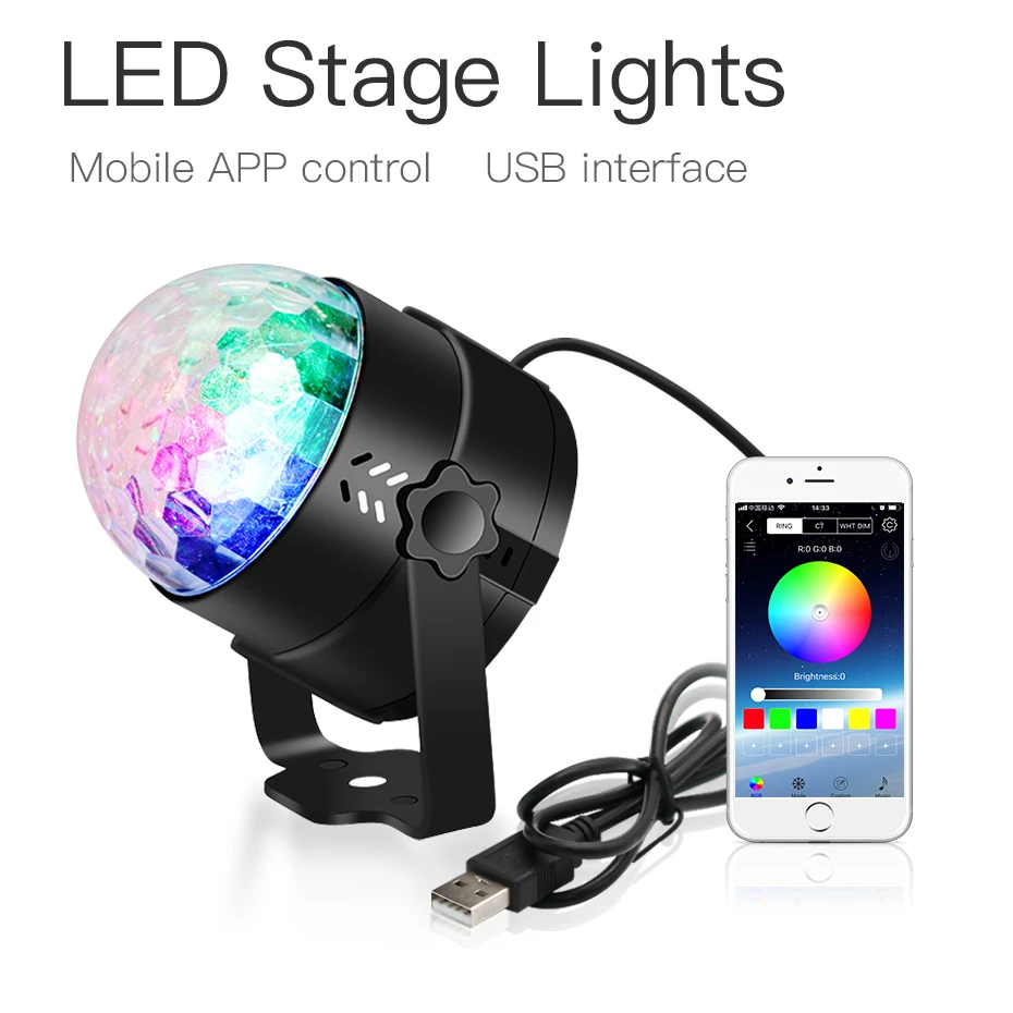 5V USB LED Disco Light Ball Sound Party Disco Lamp LED Bar Soundlight DJ Light Moving Head Laser Projector Stage Lights For Home (1)