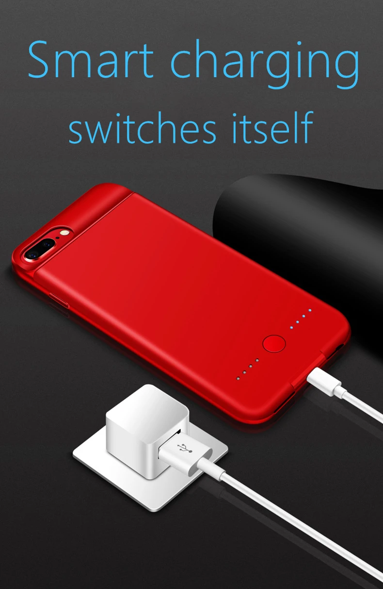 Чехол для аккумулятора, Ультратонкий чехол для iPhone 6, 7, 8, 6s Plus, чехол для зарядного устройства, чехол для зарядного устройства, Внешний чехол для задней панели