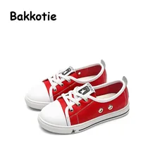 Bakkotie 2017 New Spring Autumn Fashion Child Genuine Leather Shoe Red Baby Boy Leisure Sneaker Kid Brand Breathable Girl Black