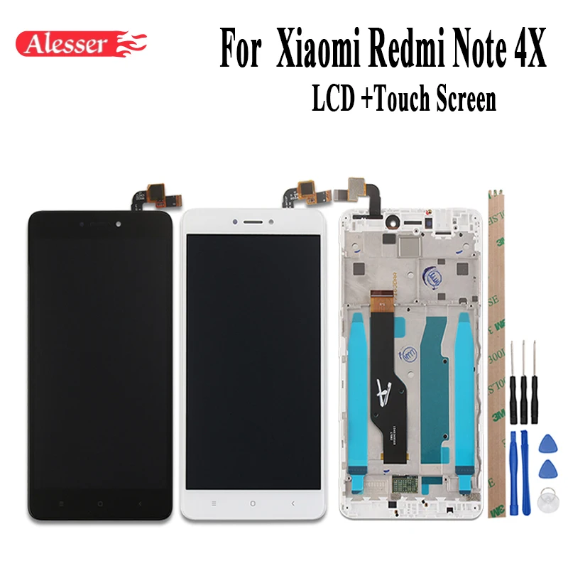 ЖК дисплей Alesser 5 дюйма для Xiaomi Redmi Note 4X сенсорный экран с рамкой в сборе ремонтные