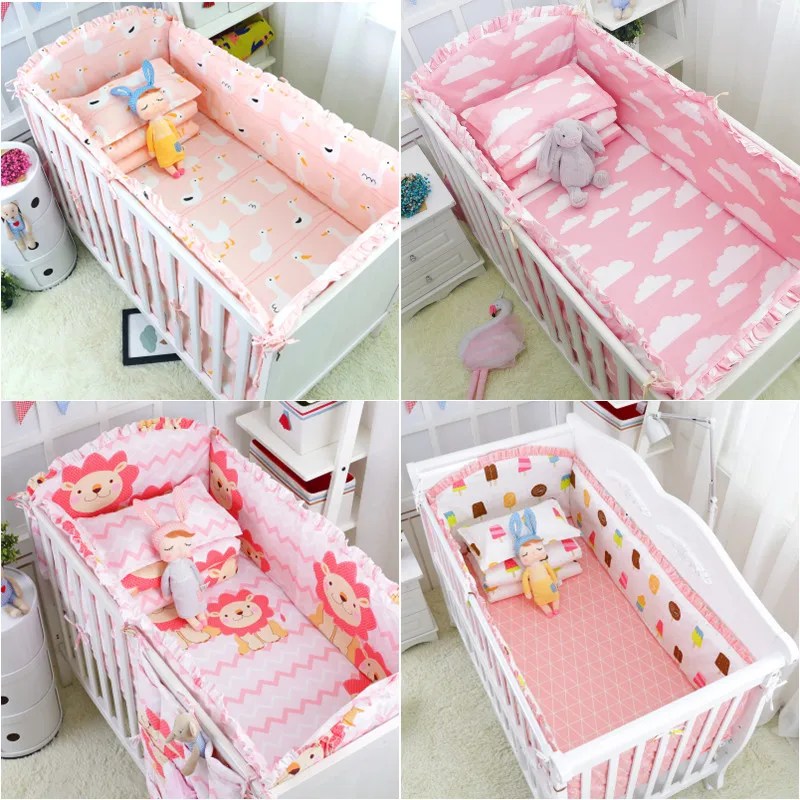 Dropshipping 6PC 100%Cotton Baby Crib Bumpers Bedding Cartoon Baby Bedding Sets Bed Safety Baby Fence Bed Sheets Newborn Bumper Dropshipping 6PC 100%Cotton Baby Crib Bumpers Bedding Cartoon Baby Bedding Sets Bed Safety Baby Fence Bed Sheets Newborn Bumper