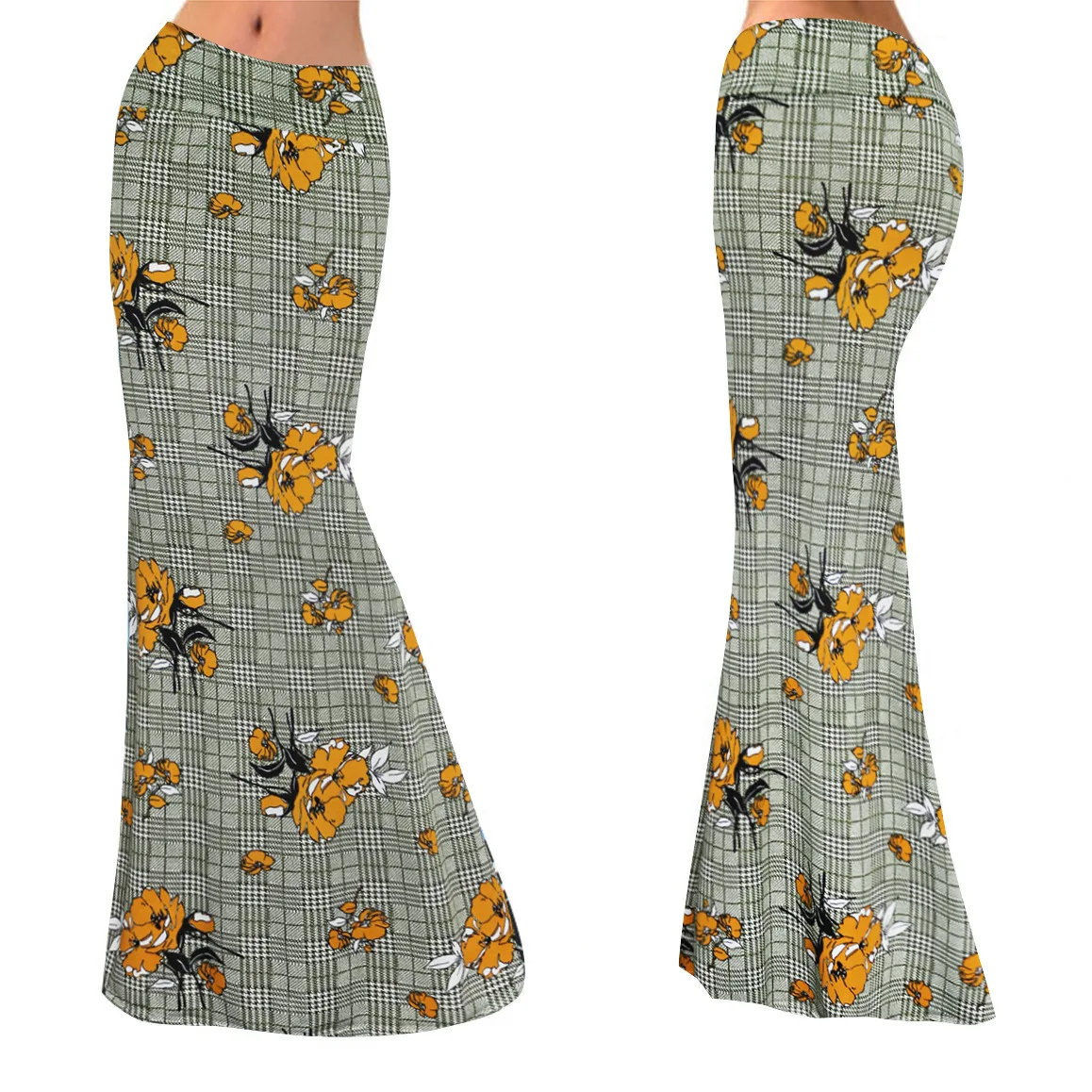 HAOOHU Женская Длинная пляжная юбка, африканская юбка с принтом, европейский стиль, узкая посылка, длинные юбки - Цвет: 9440