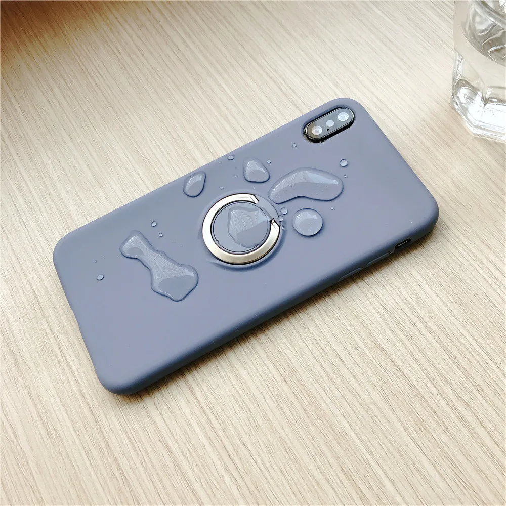 phone case for iphone 6 6s waterproof cover 7 8 plus X Xs mas Xr Solid silicone 360 holder |