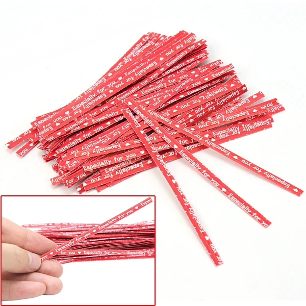 Новые высококачественные 100PZ 10 см lacci fascette легами scatole caramelle не Regalo imballaggio Rosso