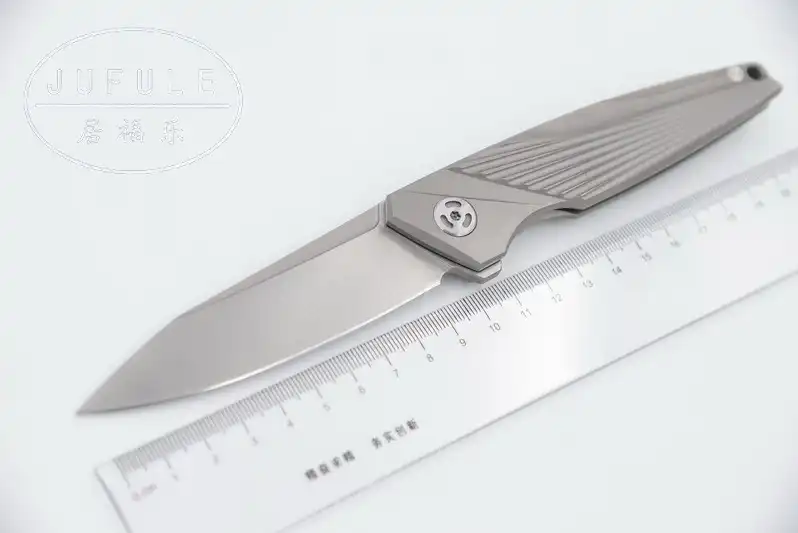 JUFULE оригинальный дизайн 1803 M390 лезвие TC4 титановый плавник складной походный охотничий Карманный фруктовый EDC инструмент обеденный кухонный нож - изображение