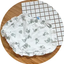 Повседневная одежда хлопковые шорты с цветочным рисунком для маленьких девочек Детские полосатые пляжные плиссированные шорты с сердечками для маленьких мальчиков, летние свободные шорты