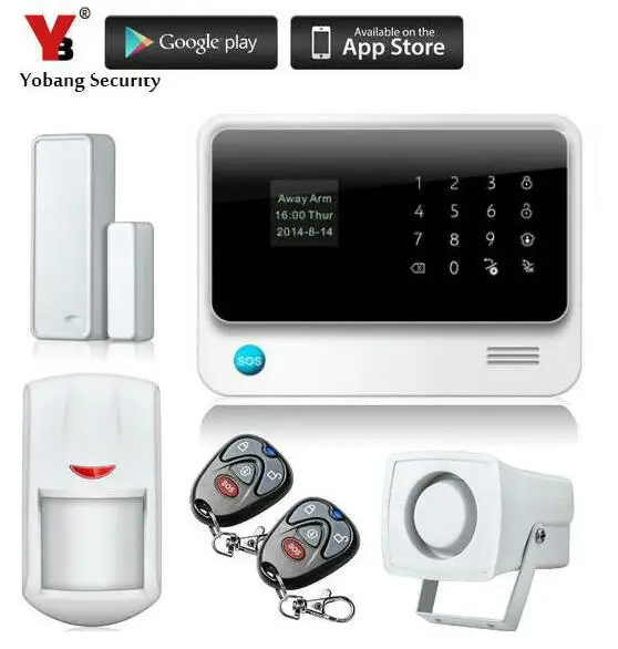 Yobang безопасность-Беспроводная GSM Wifi сигнализация Система IOS Android приложение управление Умный дом сигнализация WiFi сигнализация система