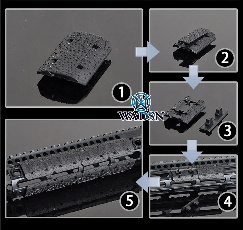 Wadsn Airsoft накладные направляющие M-LOK Тип 2 протектор Softair MP02028