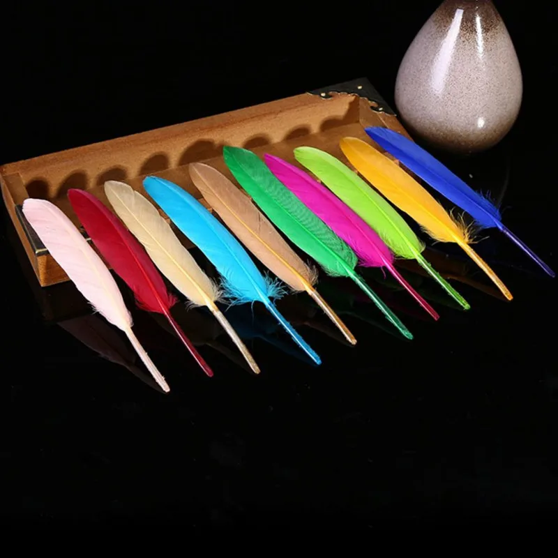 20 Pcs/Lot Brght/Dark Colors Natural Turkey Biot Quills Feathers Fly Tying Materials Full Quill Turkey Wing Feather Fly Fishing