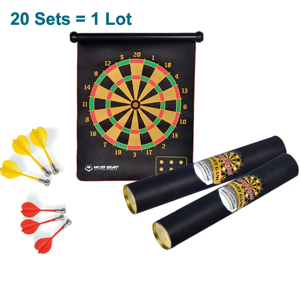 20 Sets Dartboard 15 inches W/ 6 Darts Double Sided Hanging