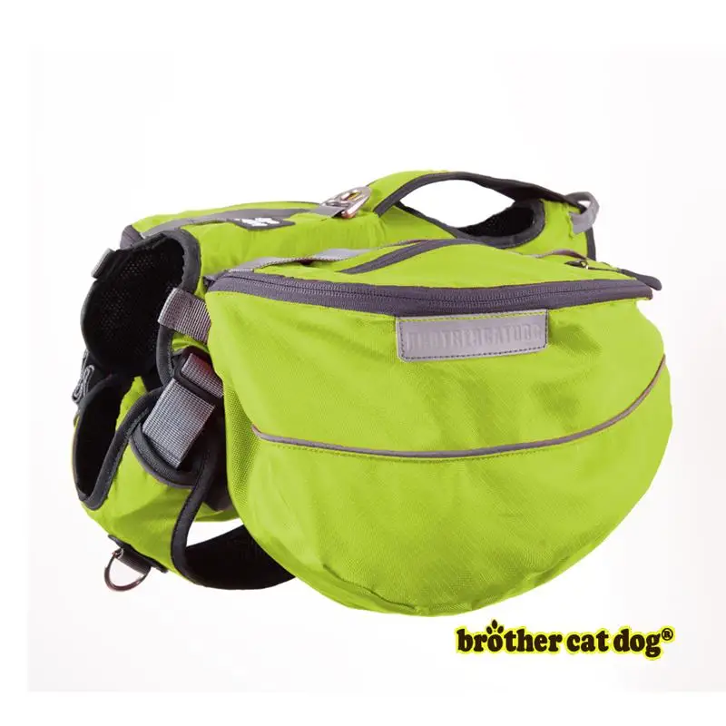 Дизайн, поводок для собак, тренировочный жилет для больших собак, рюкзак для закусок, Регулируемый рюкзак с подкладкой, водонепроницаемый жилет для путешествий - Цвет: green