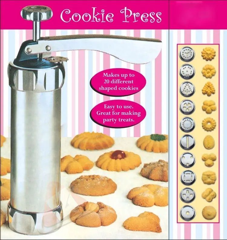 New 25Pc Cookie Press Pump Machine Biscuit Maker Cake Cutter Decorating Set
