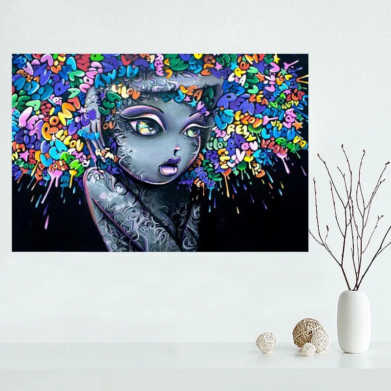 

Custom Vinie Graffiti NEW Canvas Poster Wall Art PRINT Home Decoration Cloth Fabric Wall Poster Print Silk Fabric