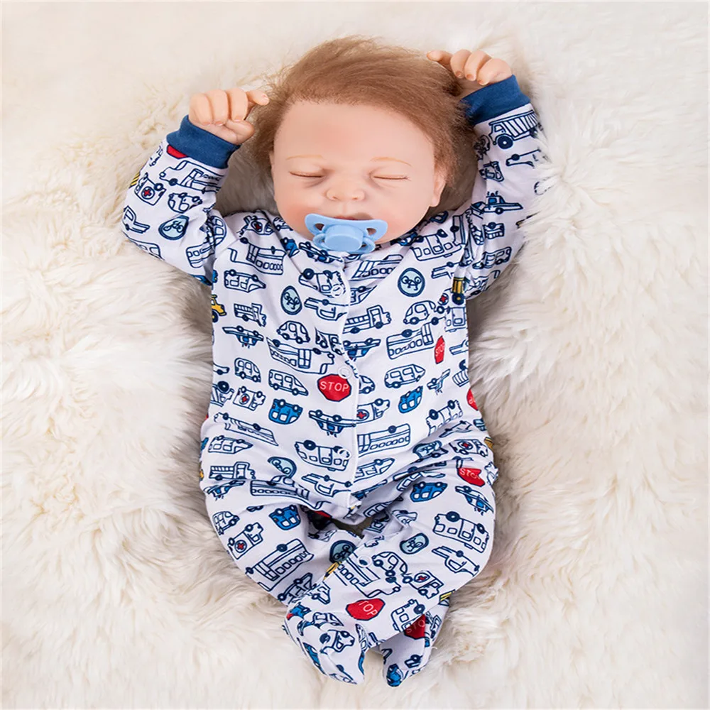 

SanyDoll 19 inch 48 cm Silicone baby reborn dolls, Lovely baby gift festival gifts for boys and girls birthday gifts