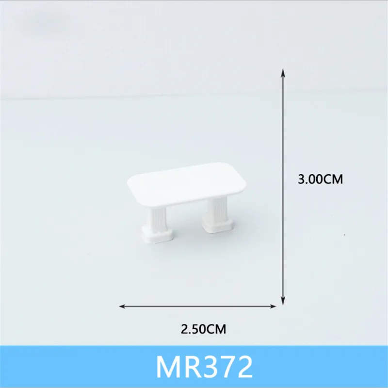 1 шт./лот масштаб 1:25 пластиковый миниатюрный мебель стол и стул для строительства поезда Макет железной дороги декорации аксессуары - Цвет: MR372