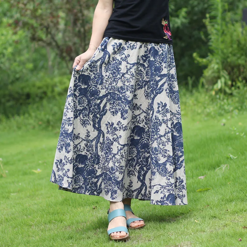 Buy female summer style flower floral skirts women