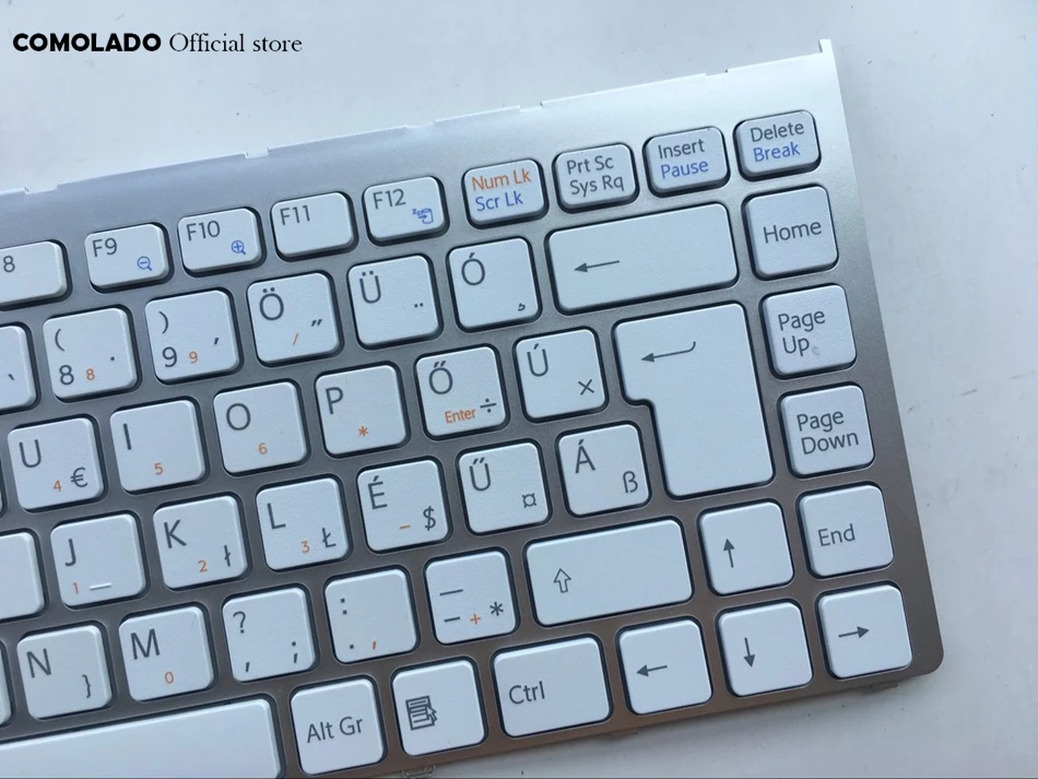 HU Hungary Keyboard For Sony Vaio VGN-FW VGN FW Series white and black with Silver Frame keyboard HU Layout (2)