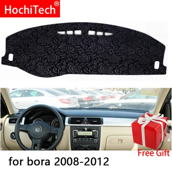 

Rose Pattern Non-slip Dashmat Dash Mat Dashboard Cover Pad Cover Carpet Car Sticker for Volkswagen bora 2008-2012 Car Styling