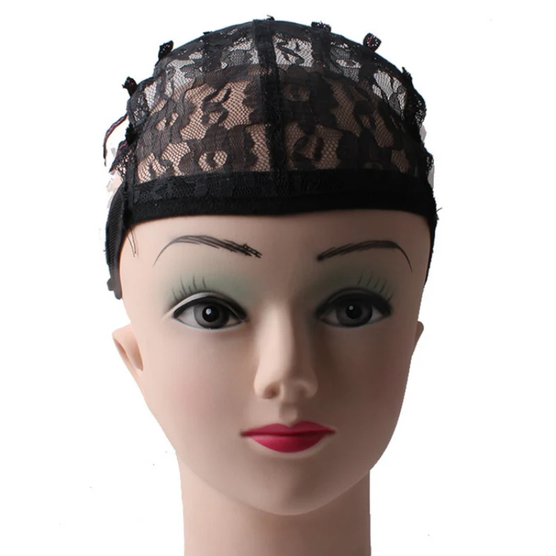 Lace black Wig Cap Hair Net For Making Wigs Hair adjustable Straps
