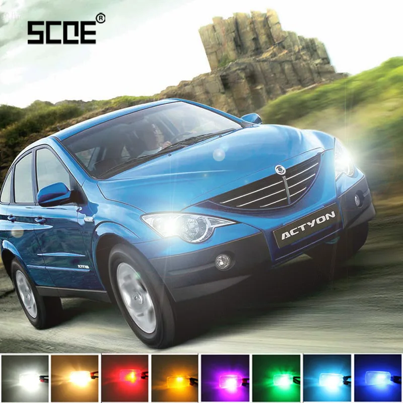 

For Ssangyong Actyon Korando Musso Rexton SCOE 2 x Super Bright Front Parking Front Side Marker Light Bulb Lamp Car Styling