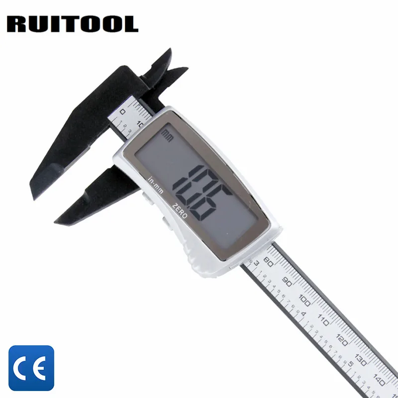 

RUITOOL Digital Caliper 0-150mm/0.1mm Big LCD Display mm/inch Digital Vernier Caliper Measuring Tools Carbon Fibre Composite CE