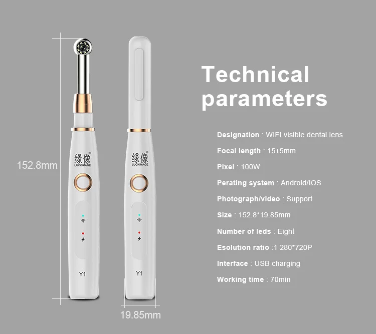 Беспроводной WiFi HD стоматологический эндоскоп USB внутриоральный стоматологический интраоральный фотоаппарат светодиодный светильник в реальном времени видео осмотр зубов инструмент
