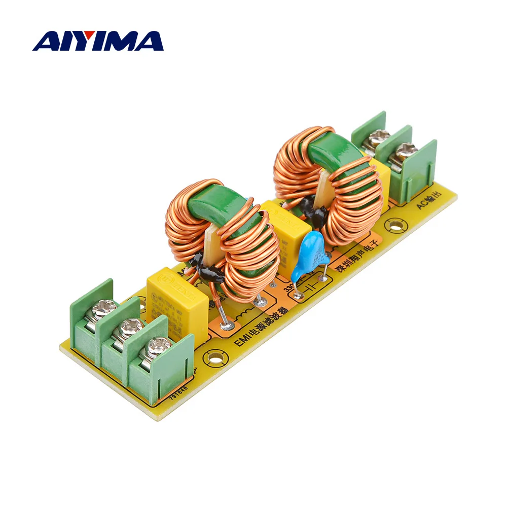 

AIYIMA 18A High Frequency AC Power Filter EMI Filter Module Anti-Jamming DIY For Speaker Audio Amplifier Home Theater