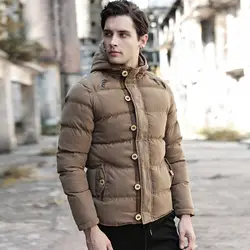 Мужская куртка зимняя Короткая секция хлопковая стеганая теплая Корейская Молодежная личность хлопковое пальто