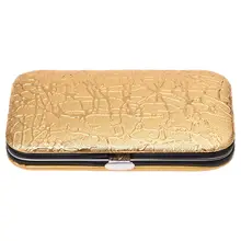 Портативный 7 в 1 педикюр/маникюр кусачки для ногтей кутикулы набор для ухода золото