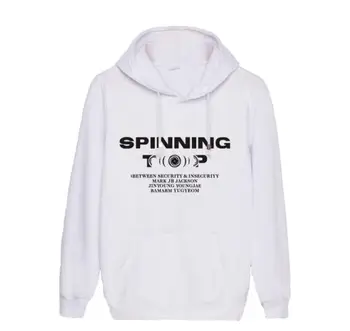 

Kpop got7 spinning top all member names printing pullover hoodies unisex fleece/thin loose sweatshirt 5 colors